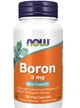 Микроэлемент Бор NOW Foods Boron 3 mg 100 Veg Caps - изображение 1
