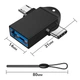 Подвійний OTG адаптер USB 3.0 на Type-C + MicroUSB, перехідник для смартфона/ноутбука Addap UA2MIX-01, 5 Гбіт/с - зображення 2