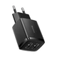 Мережевий зарядний пристрій Baseus Compact 10.5W 2xUSB-A Black (CCXJ010201) - зображення 1