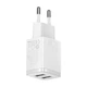 Мережевий зарядний пристрій Baseus Compact 10.5W 2xUSB-A White (CCXJ010202) - зображення 4