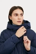 Подовжений жіночий пуховик oversize Finn Flare W20-12005-101 синє XS - зображення 5