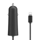 Автомобільний зарядний пристрій Baseus Energy Station 2USB + Кабель Lightning 1м 5.5 A Чорний - зображення 3