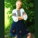 Костюм-вышиванка 110 РОКСОЛАНА Синий - изображение 1