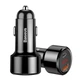 Адаптер автомобільний BASEUS Magic Series PPS with digital display 1USB / 1Type-C 6A QC4.0 / PD Black - зображення 1