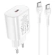 СЗУ Hoco N22 Jetta PD25W (1USB-C) + кабель Type-C to Type-C Белый - изображение 1