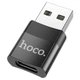 Переходник Hoco UA17 USB Male to Type-C Female USB2.0 Черный - изображение 1