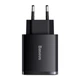 Сетевой адаптер Baseus Compact Quick Charger (2USB+Type-C) 30W 3A QC3.0+PD3.0, чёрный - изображение 3