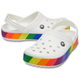 Сабо Crocs Crocband 39 р 25-25.5 см Разноцветные белые 206361-94S-M7/W9 Rainbow Block White - изображение 1