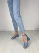 Босоніжки жіночі ShoesBand Блакитні натуральні шкіряні на товстому підборі 37 (24 см) (S55021-3) - зображення 6
