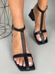 Босоніжки жіночі ShoesBand Чорні натуральні шкіряні на підборах 39 (25,5 см) (S89001-2) - зображення 2