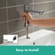 Cмеситель для умывальника однорычажный HANSGROHE Rebris E хром латунь с донным клапаном 72557000 - изображение 5