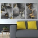 Модульна картина Холстович Luxury Golden Abstract 150х60 см. Мармурова картина з абстракцією для вітальні, спальні, кухні, офісу, інтер'єру - зображення 4