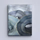 Модульная картина Холстович Golden Blue Abstract 90х40 см. Картина с абстракцией для гостиной, спальни, кухни, офиса, интерьера - изображение 6