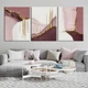 Модульна картина Холстович Golden Pink Abstract 225х100 см. Абстрактна картина для вітальні, спальні, офісу, інтер'єру - зображення 4