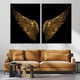 Модульная картина Холстович Angel Wings 60х40 см. Картина Крылья Ангела для гостиной, спальни, офиса, интерьера - изображение 3