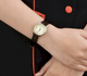 Стильные женские часы Casio LTP-V005GL-9AUDF Желтые/золотистые с коричневым - изображение 6