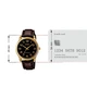 Наручний годинник Casio MTP-V001GL-1BUDF Золотистий/чорний з коричневим ремінцем - зображення 4
