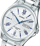 Наручные часы Casio MTP-1384D-7A2VDF Серебристые с голубыми элементами - изображение 1