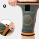 Наколінник спортивний бандаж колінного суглоба 2 ШТУКИ Sibote Knee Support WN-26O компресійний фіксатор на коліно Сірий з оранжевим - зображення 8