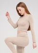 Спортивний топ з довгими рукавами Giulia Crop Top Naturalle S/M Бежевий - зображення 1