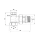 Кран радиаторный SD Plus 1/2" ВН с антипротечкой угловой SD229W15 - изображение 2