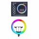 Светодиодная кольцевая лампа с 3 креплениями селфи кольцо RGB LED MJ18 45 см - изображение 2