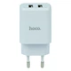 Сітковий зарядний пристрій Hoco C62A Victoria 2USB 2.1A Колір Білий - зображення 1
