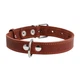 Ошейник "CoLLaR" одинарный (ширина 25мм, длина 38-50см), коричневый - изображение 3