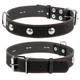 Ошейник "CoLLaR" одинарный с украшениями (ширина 35мм, длина 48-63см), черный - изображение 1