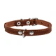 Ошейник "CoLLaR" одинарный (ширина 10мм, длина 22-30см), коричневый - изображение 3