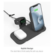 Зарядний пристрій Mophie 3-in-1 Wireless Charging Stand Plus Black (450-07406-A) - зображення 7