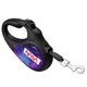 Повідець-рулетка для собак WAUDOG R-leash, малюнок "NASA21", XS, до 12 кг, 3 м, світловідбивна стрічка, чорний - зображення 3