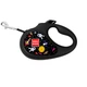 Повідець-рулетка для собак WAUDOG R-leash, малюнок "NASA", XS, до 12 кг, 3 м, світловідбиваюча стрічка чорний - зображення 4