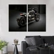 Настенный декор картина машина картина на холсте Чёрный байк Triumph Rocket 3 111x81 см (1407-2) - изображение 1