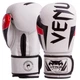 Перчатки боксерские кожаные на липучке VENUM ELITE 10 oz белый-черный BO-5238-WBK - изображение 1