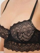 Щільний бюстгальтер балконет Love and Bra Chantal Nero 70B Чорний - зображення 4