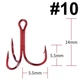 Тройной крючок FOX Treble Hooks OEM #10 красный (1шт) - изображение 1