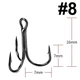 Тройной крючок FOX Treble Hooks OEM #8 черный (1шт) - изображение 1