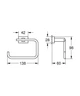 Держатель туалетной бумаги GROHE Essentials Cube хром металл 40507001 - изображение 2
