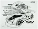 Підкладка-розмальовка Kite Hot Wheels Силіконова 30х40 см (HW22-424) - зображення 1