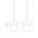 Ершик для унитаза настенный GLOBUS LUX BS8429A округлый стеклянный черный 000021195 - изображение 2