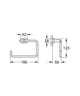 Тримач-кільце для рушників GROHE Essentials Cube 40510001 186мм прямокутний металевий хром - зображення 2