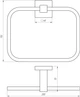 Держатель-кольцо для полотенец GLOBUS LUX SQ 9407 000019465 200мм прямоугольный из нержавеющей стали сатин - изображение 2