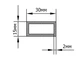 Труба профильная прямоугольная из алюминия 30х15х2 без покрытия, деталь 0,5 метра - изображение 2