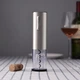 Подарунковий набір для вина 4 в 1 Zally ProWine PV2 Silver Акумуляторний електроштопор з різаком, аератор і вакуумний корок - зображення 2