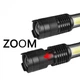 Ліхтар від USB ручний акумуляторний зі скобою та боковим СОВ Zoom з/в USB ліхтарик у футлярі POLICE BL-525 Q5 - зображення 5