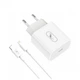 Сетевое зарядное устройство SkyDolphin SC38T (1USBx2.4A) White (MZP-000182) + кабель Lightning - изображение 1