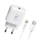 Зарядное устройство SkyDolphin SC22EL (1USB, 2.1A) White (MZP-000158) + кабель Lightning - изображение 1