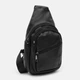 Сумка-слинг мужская кожаная Laras K10083bl Черная (ROZ6400170103) - изображение 4