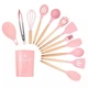 Силіконовий термостійкий кухонний набір Utensil Set з 24 шт Рожевий (41113) - зображення 2